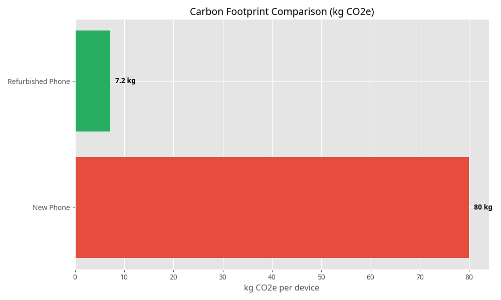 Carbon Footprint Comparison - New vs Refurbished