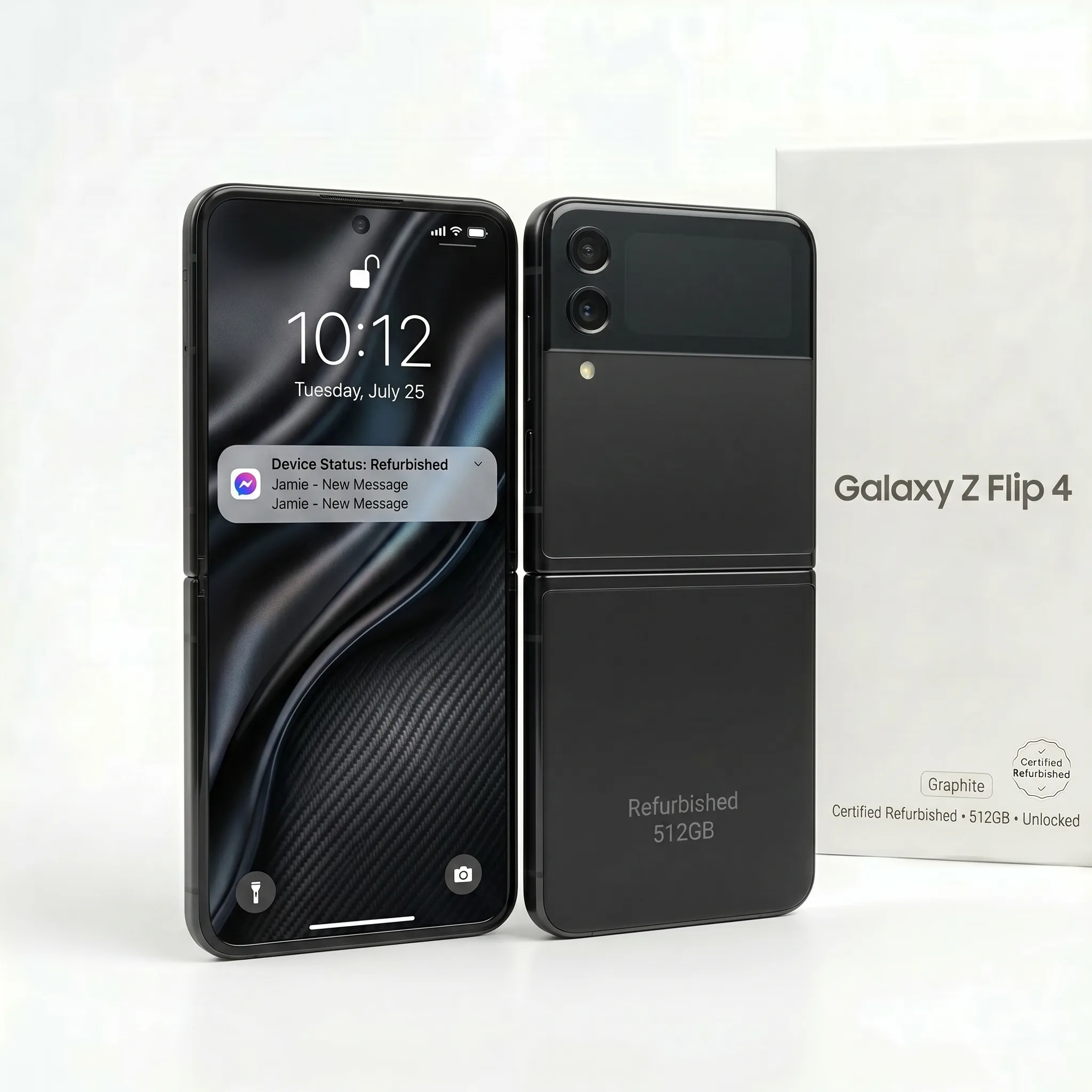 Galaxy Z Flip 4 – Black – 512GB – Refurbished Phones UK
