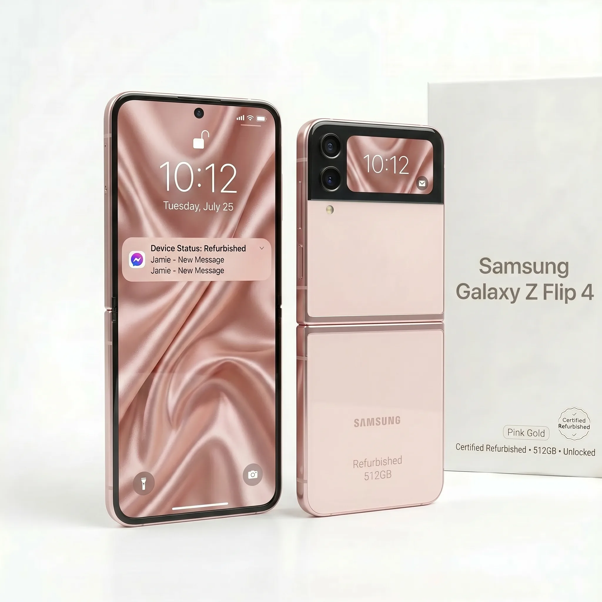 Samsung Z Flip 4 – Pink Gold – 512Gb – Refurbished Phones UK