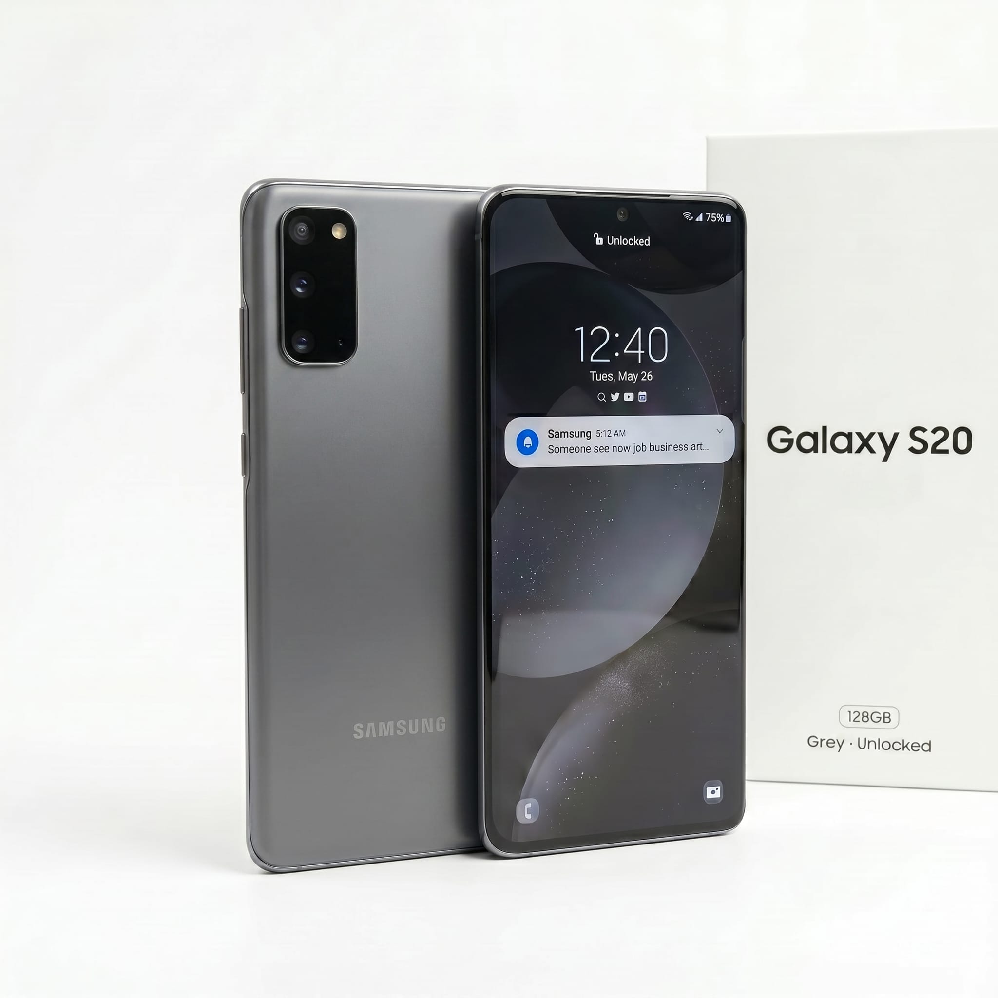 Samsung Galaxy S20 128GB Grey Unlocked | Refurbished Smartphone UK