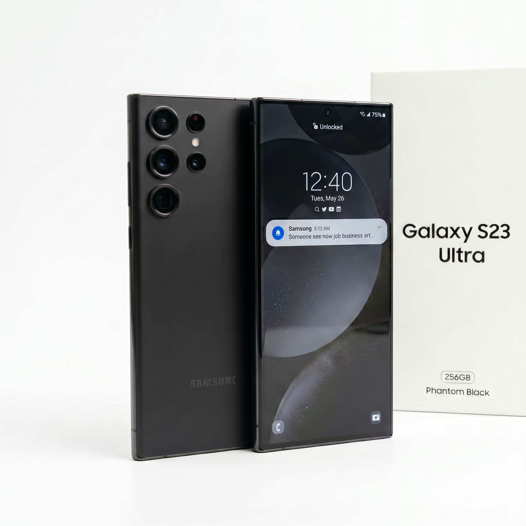 Refurbished Galaxy S23 Ultra 256GB Black UK | Unlocked & Warranty Included