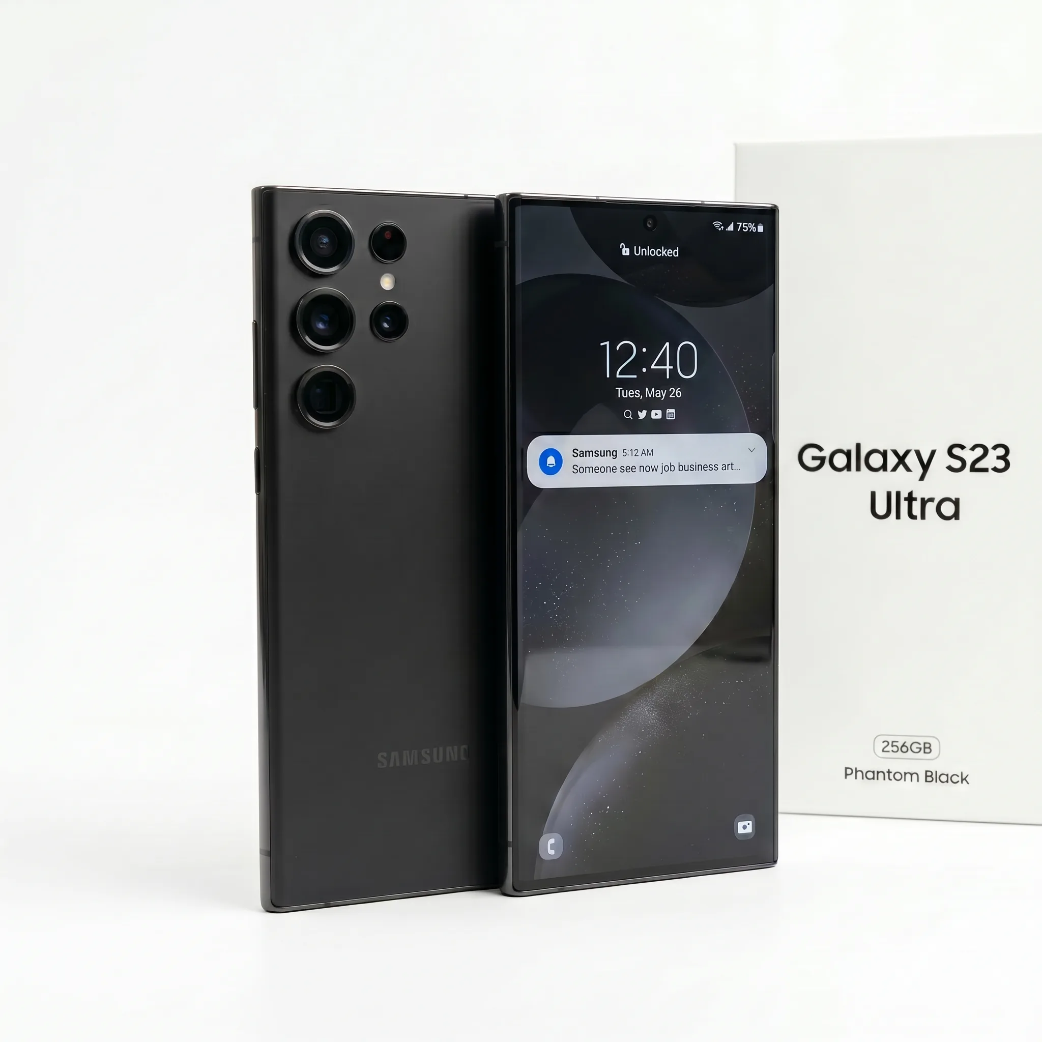 Galaxy S23 Ultra 256GB – Black – Unlocked – Refurbished Phones UK