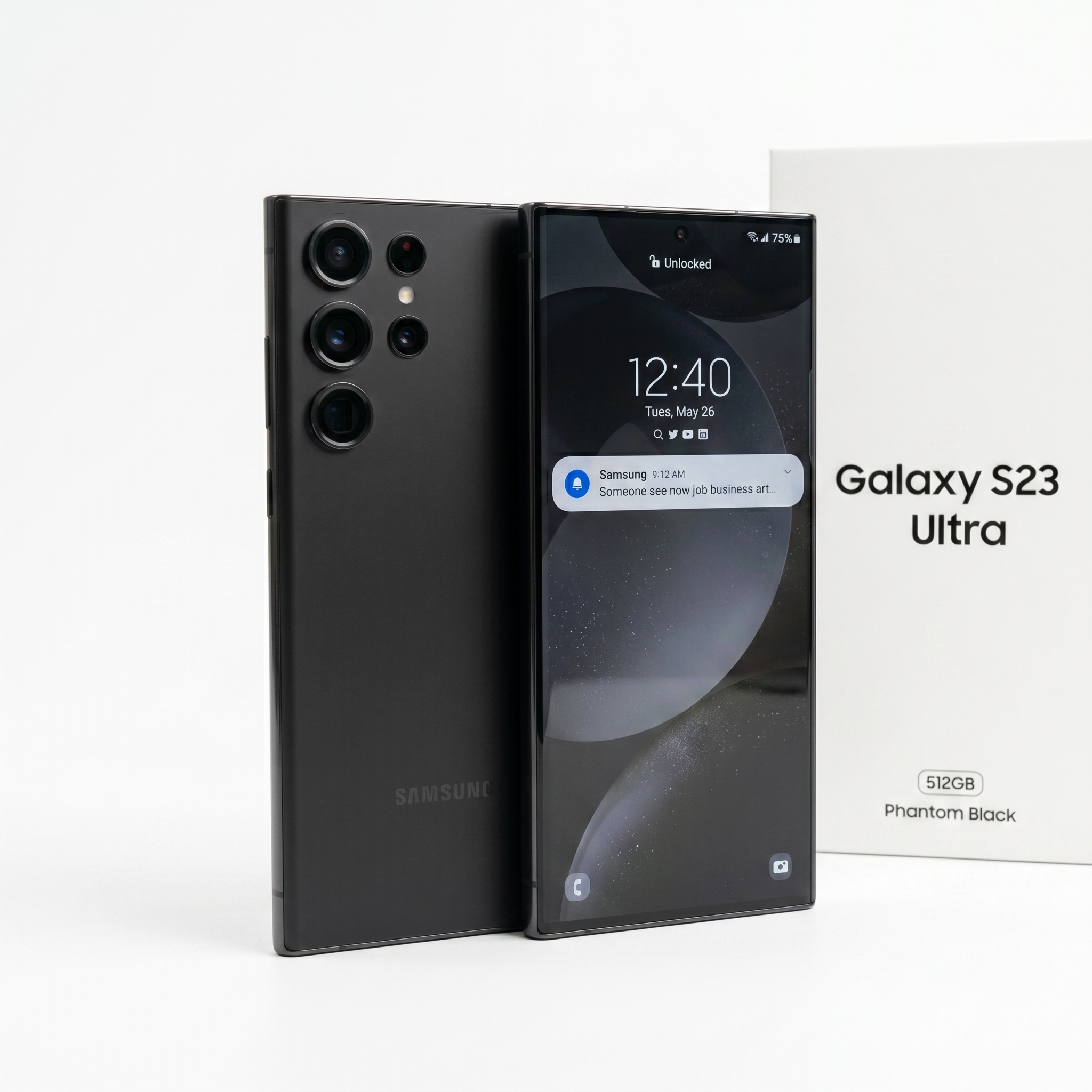 Refurbished Galaxy S23 Ultra 512GB Black UK | Unlocked & Warranty