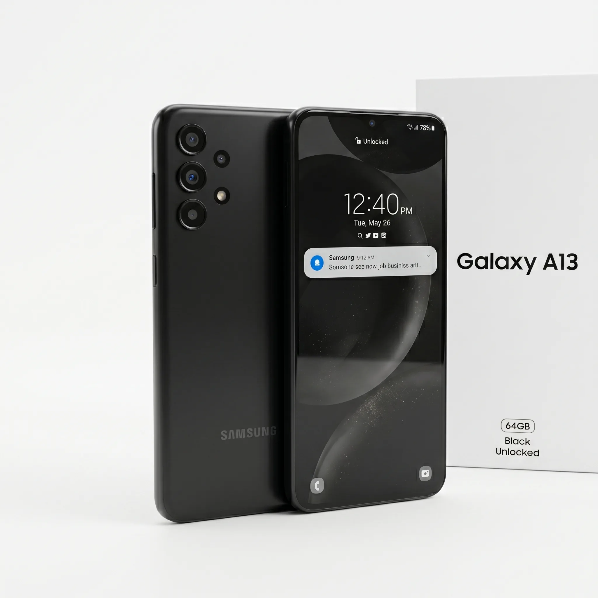 Refurbished Samsung Galaxy A13 64GB Black UK | Unlocked & Warranty Included