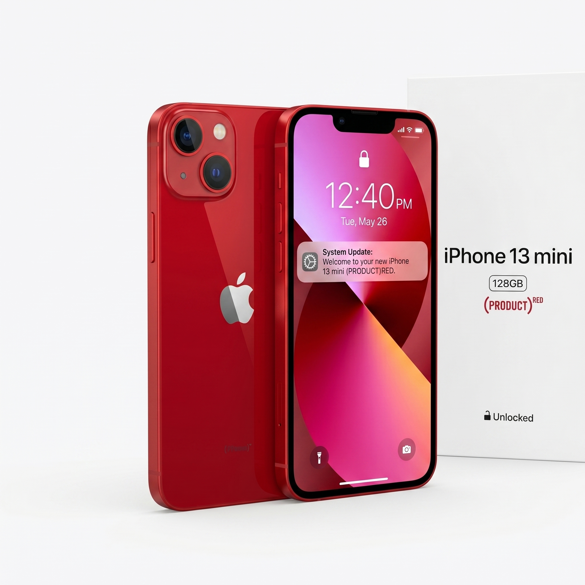 Refurbished iPhone 13 Mini 128GB Red UK | Unlocked & Warranty Included
