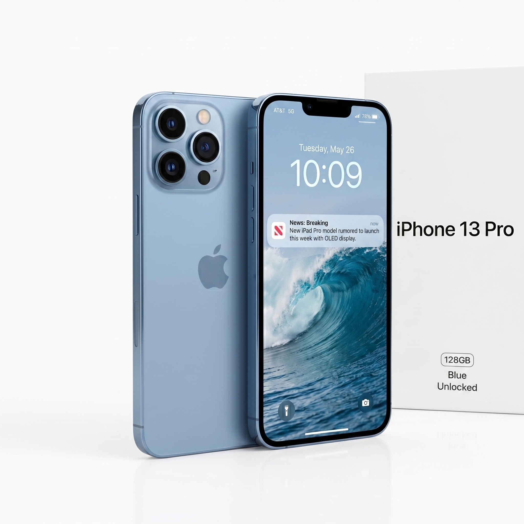 Refurbished iPhone 13 Pro 128GB Blue UK | Unlocked & Warranty Included