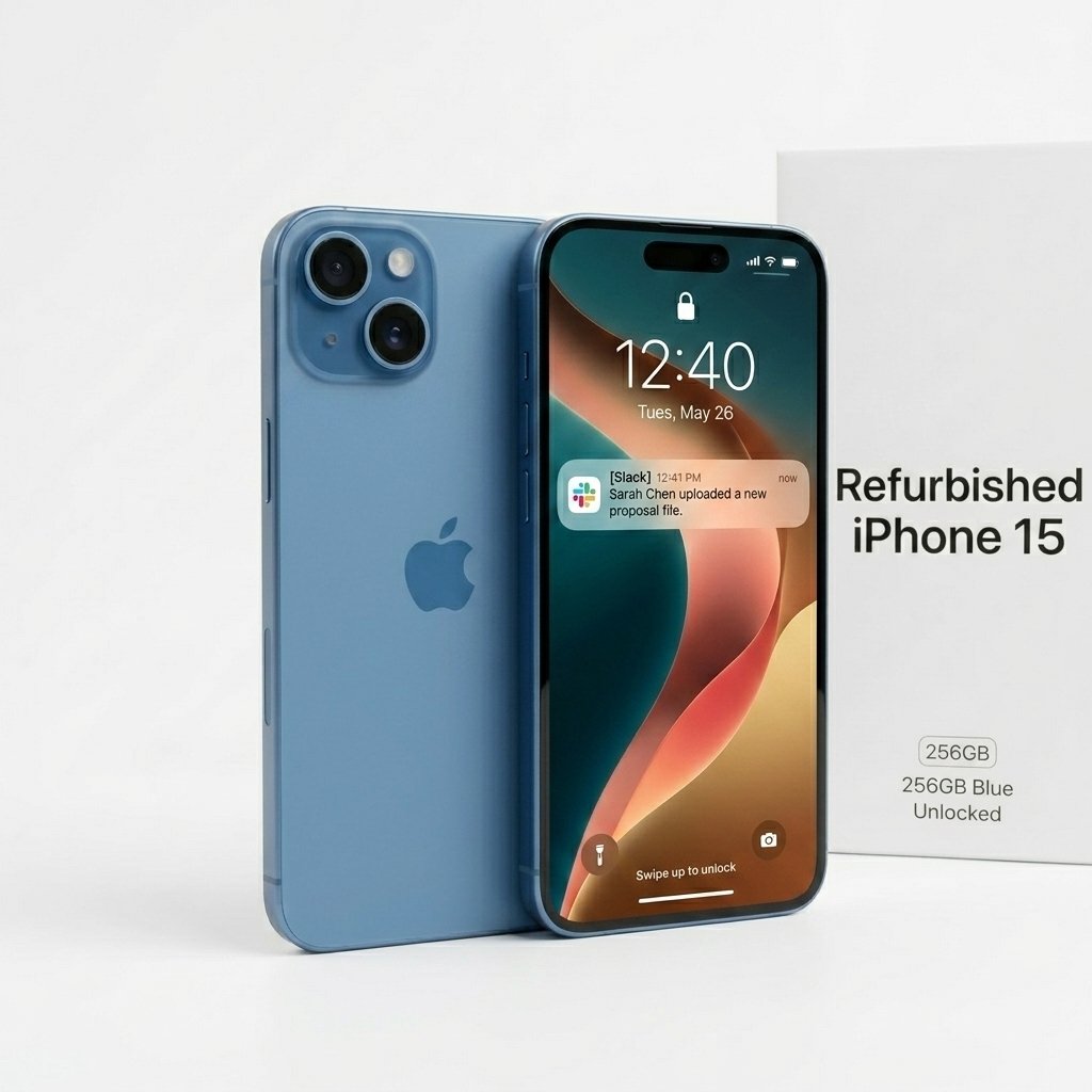 Buy Refurbished iPhone 15 256GB Blue UK | Refurbished Phones