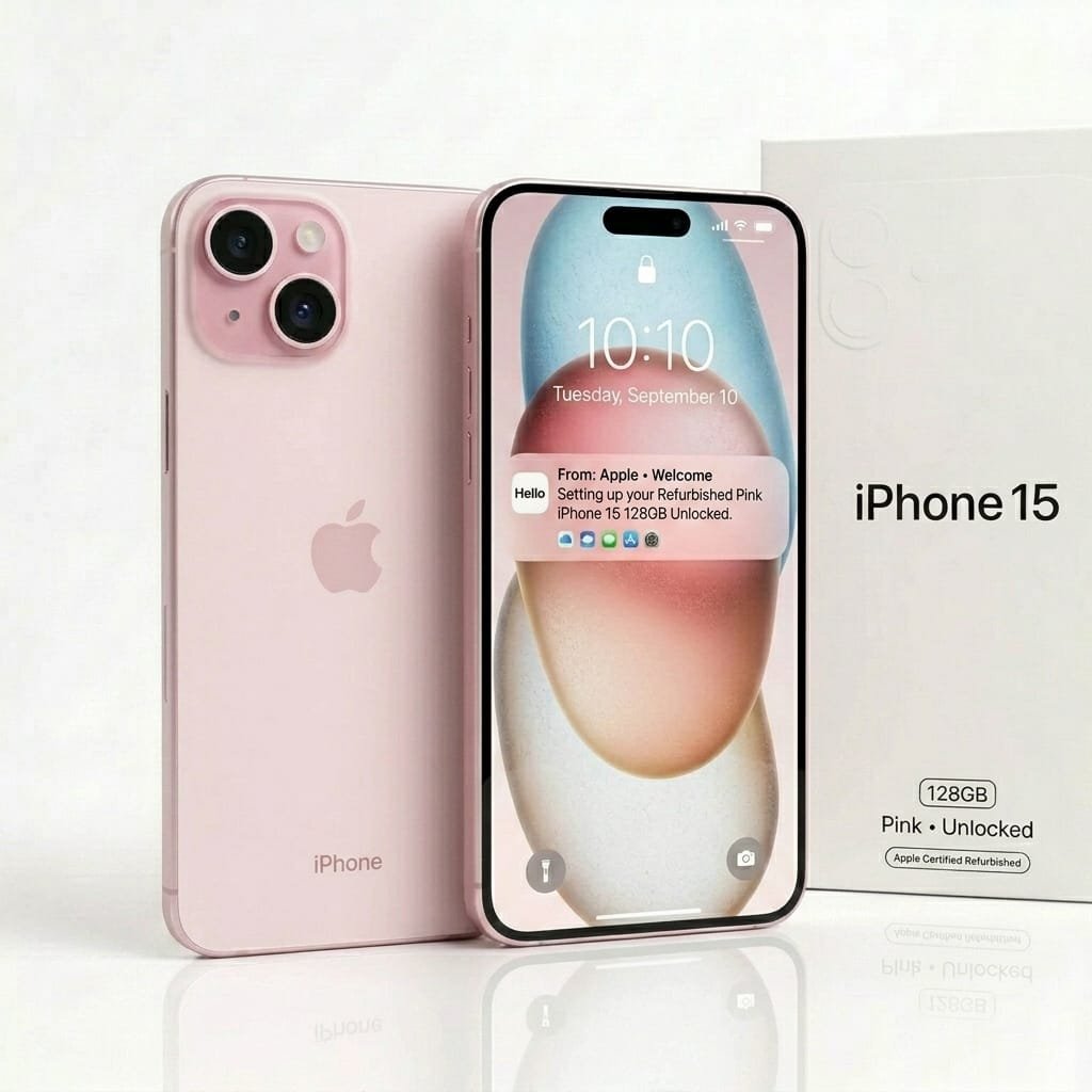 Refurbished iPhone 15 128GB Pink | Refurbished Phones UK