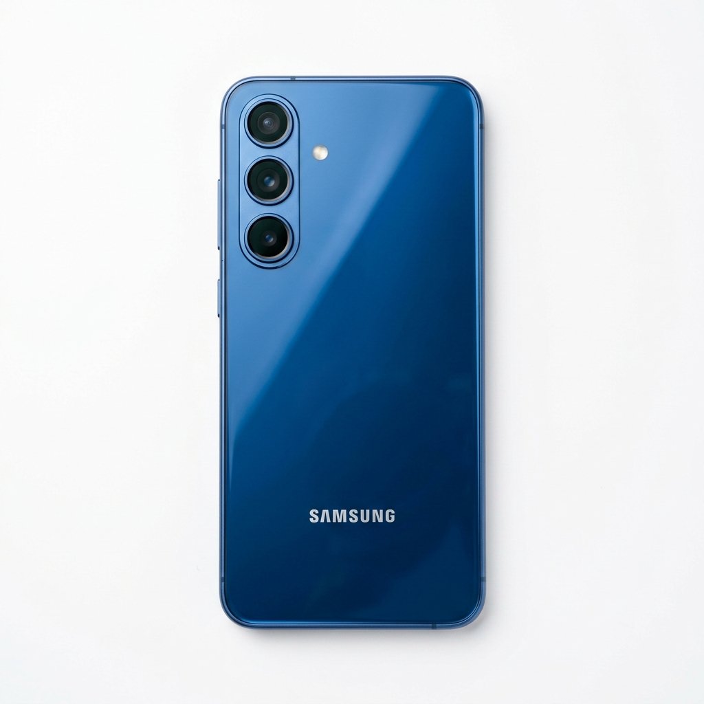 Samsung Galaxy S25 128GB smartphone in Blue color, front and back view