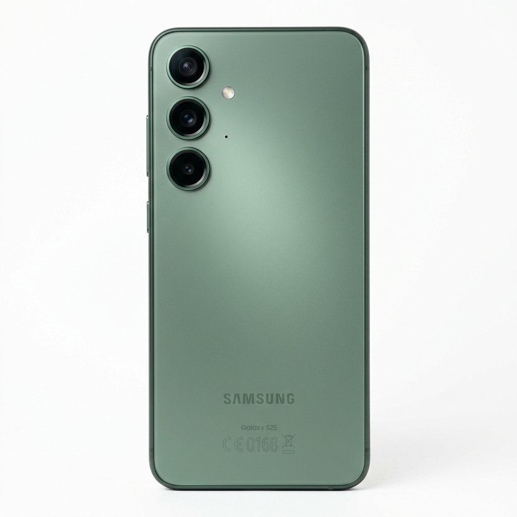 Samsung Galaxy S25 smartphone in Green color, unlocked, 128GB storage model