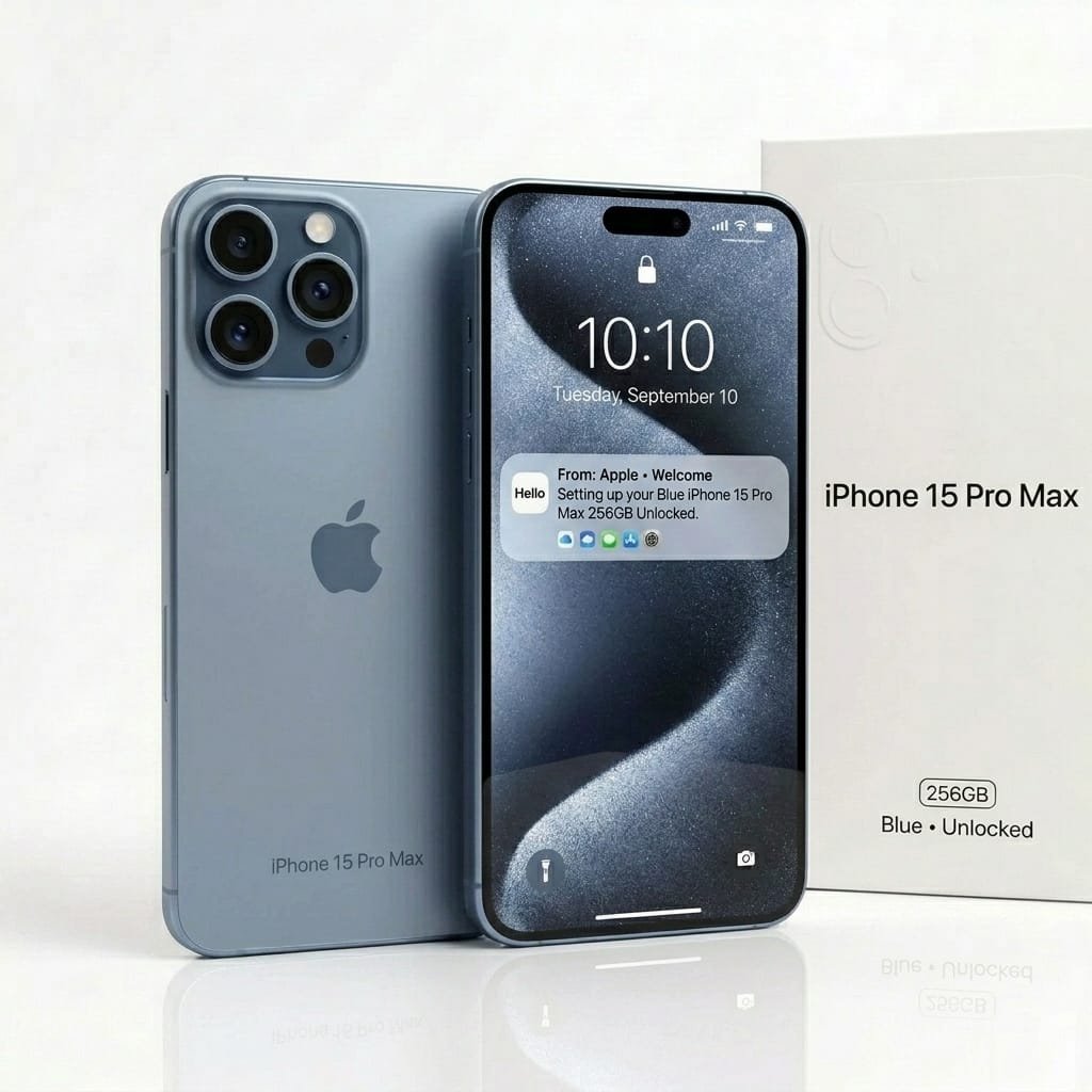 iPhone 15 Pro Max 256GB Blue Unlocked UK | Refurbished Phones