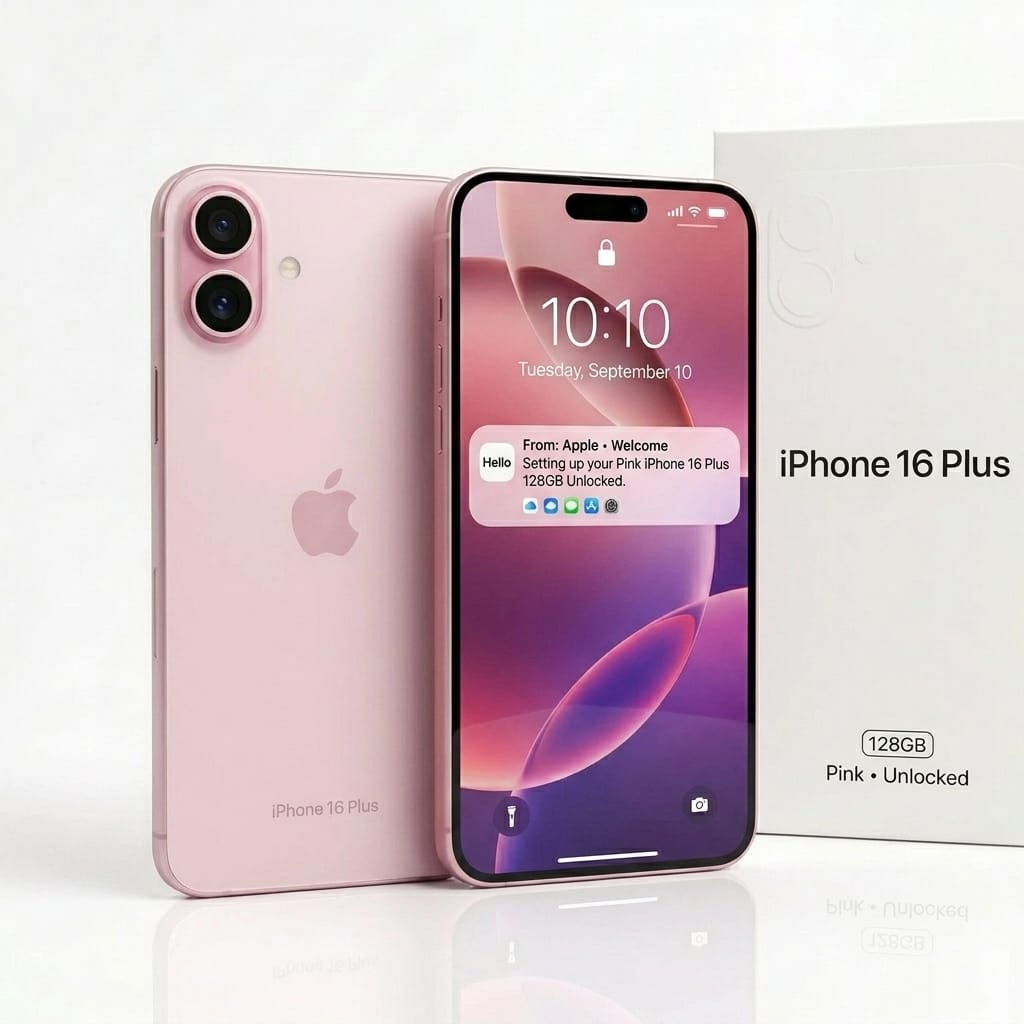 iPhone 16 Plus 128GB Pink Unlocked UK | Refurbished Phones