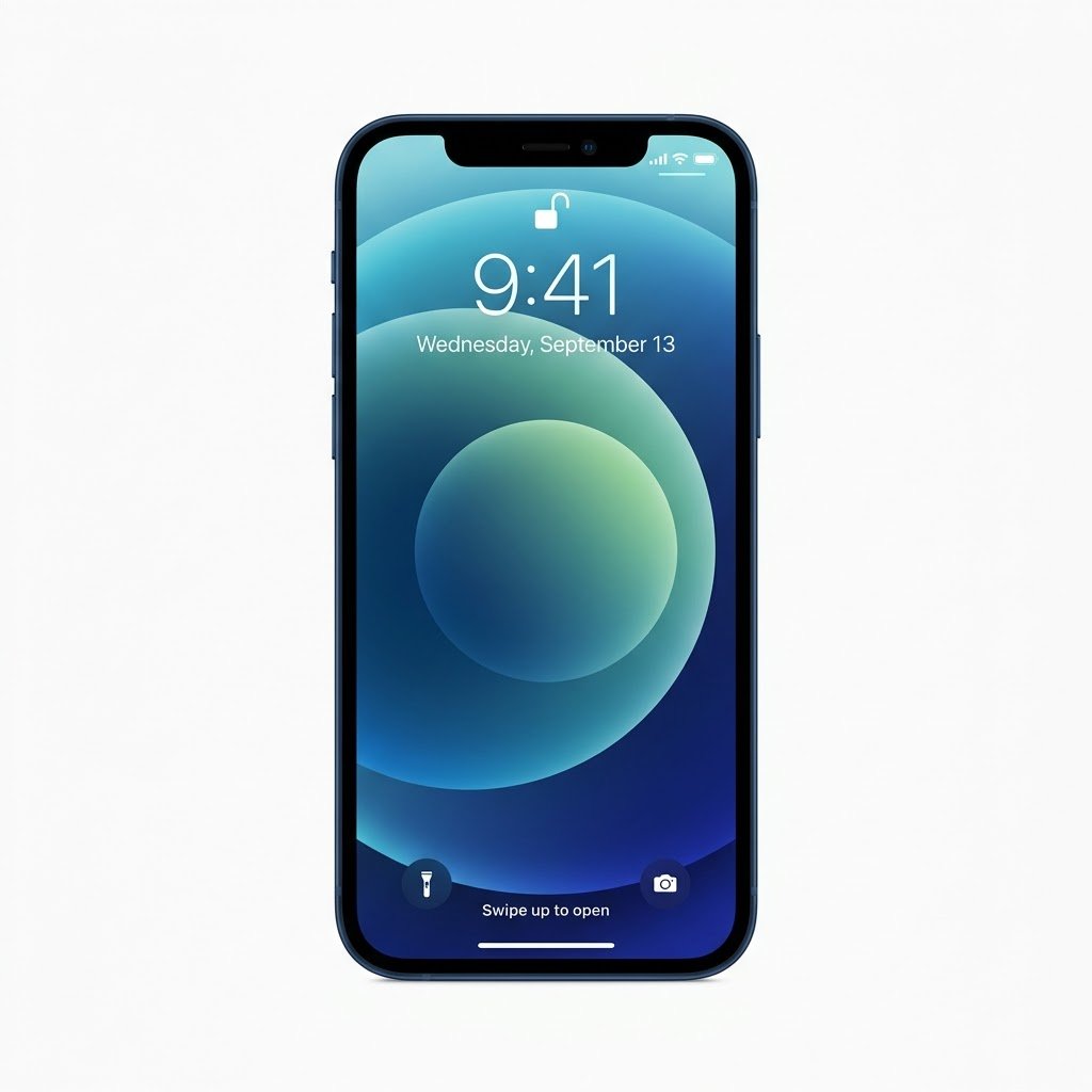 Apple iPhone 12 64GB Blue unlocked smartphone front and back view